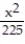 Find the standard-form equation of the hyperbola centered at the origin which satisfies the given conditions. -Foci at ( -25, 0) , ( 25, 0) ; asymptotes: y =   x, y = -   x A)    -   = 1 B)    -   = 1 C)    -   = 1 D)    -   = 1