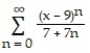 <strong>Find the series' radius of convergence. - </strong> A) 2 B) \infty , for all x C) 0 D) 1