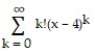 <strong>Determine the radius of convergence of the power series. - </strong> A) 4 B) 0 C) 8 D) \infty