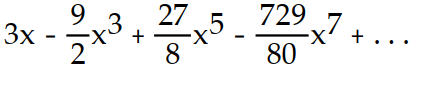 Find the first four nonzero terms in the Maclaurin series for the function.  -f(x)  = x sin( 3x)  A)       B)       C)      D)      