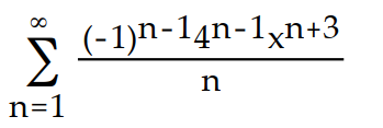 Use power series operations to find the Taylor series at x = 0 for the given function.       -f(x)  =   ln(1 + 4x)  A)     B)     C)     D)    