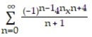 Use power series operations to find the Taylor series at x = 0 for the given function.       -f(x)  =   ln(1 + 4x)  A)     B)     C)     D)    