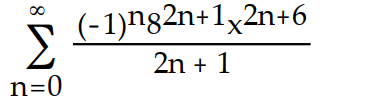 Use power series operations to find the Taylor series at x = 0 for the given function.       -f(x)  =     ( 8x)  A)     B)     C)     D)    