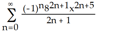 Use power series operations to find the Taylor series at x = 0 for the given function.       -f(x)  =     ( 8x)  A)     B)     C)     D)    
