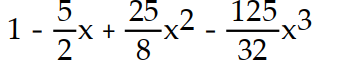 Find the first four terms of the binomial series for the given function.       -  A)       B)      C)      D)      
