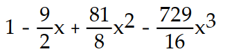 Find the first four terms of the binomial series for the given function.       -  A)       B)      C)      D)      
