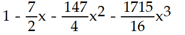 Find the first four terms of the binomial series for the given function.       -  A)       B)       C)      D)      