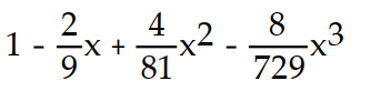 Find the first four terms of the binomial series for the given function.       -  A)       B)       C)     D)      