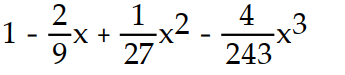 Find the first four terms of the binomial series for the given function.       -  A)       B)       C)     D)      