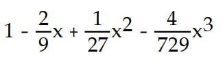 Find the first four terms of the binomial series for the given function.       -  A)       B)       C)     D)      