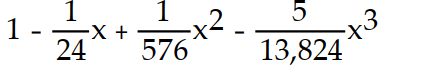 Find the first four terms of the binomial series for the given function.       -  A)      B)      C)     D)      