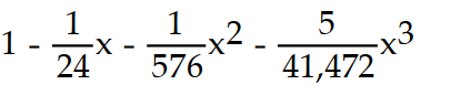 Find the first four terms of the binomial series for the given function.       -  A)      B)      C)     D)      
