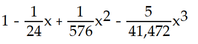 Find the first four terms of the binomial series for the given function.       -  A)      B)      C)     D)      