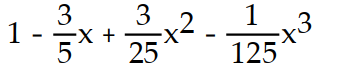Find the first four terms of the binomial series for the given function.       -  A)      B)       C)      D)      