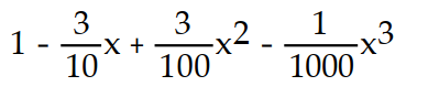 Find the first four terms of the binomial series for the given function.       -  A)      B)       C)      D)      