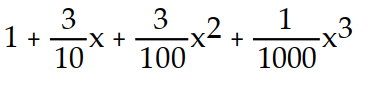 Find the first four terms of the binomial series for the given function.       -  A)      B)       C)      D)      