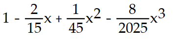 Find the first four terms of the binomial series for the given function.       -  A)       B)       C)      D)      