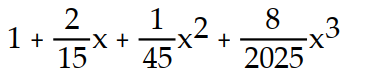 Find the first four terms of the binomial series for the given function.       -  A)       B)       C)      D)      
