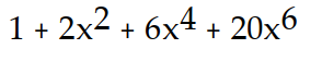 Find the first four terms of the binomial series for the given function.       -  A)      B)       C)     D)     
