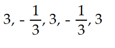 <strong>A recursion formula and the initial term(s) of a sequence are given. Write out the first five terms of the sequence. - = 3, = </strong> A) B) C) D)