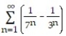 <strong>Find the sum of the series. - </strong> A) 5/6 B) - 5/6 C) - 1/3 D) 1/3