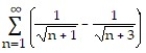 Determine if the series converges or diverges. If the series converges, find its sum. -  A)  converges;   +   B)  converges;   +   C)  diverges D)  converges;   +  