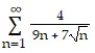 Use the Comparison Test to determine if the series converges or diverges. -  A)  converges B)  diverges
