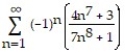 Determine if the series converges absolutely, converges, or diverges. -  A)  Converges conditionally B)  Diverges C)  Converges absolutely