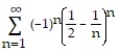 Determine if the series converges absolutely, converges, or diverges. -  A)  Converges absolutely B)  converges conditionally C)  Diverges