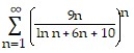 Use the root test to determine if the series converges or diverges. -  A)  Diverges B)  Converges