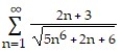 Determine convergence or divergence of the series. -  A)  Converges B)  Diverges