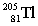 The nuclide with the formula   is best described as A)  stable. B)  containing 81 neutrons and having a mass number of 205. C)  containing 205 protons and 81 neutrons. D)  containing 81 neutrons and 124 protons. E)  containing 124 neutrons and 81 protons.
