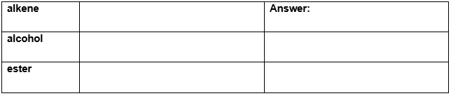 Draw a representative molecule containing three carbons for each of the following.  