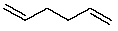 The compound 1,5-hexadiene (below) has two double bonds that can participate in adding to polymers.   1,5-Hexadiene: Draw a segment of a co-polymer of 1,5-hexadiene and ethylene in which only one double bond of 1,5-hexadiene is involved in the polymerization process. The ratio of ethylene to 1,5-hexadiene is 4:1.