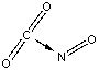 Which of the following sketches shows the proper orientation of molecules for CO<sub>2</sub> reacting with NO to make NO<sub>2</sub> and CO? A)     B)     C)     D)     E)    