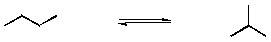 Isomerization of hydrocarbons is important in the refining of petroleum. A simple example is that of butane, which has only two isomers:     Which of the following statements is most correct? A)  At standard temperatures, n-butane is the preferred isomer. B)  At temperatures less than 450, n-butane is the preferred isomer. C)  At temperatures greater than 450ºK, n-butane is the preferred isomer. D)  At ambient temperatures, a sample of n-butane and isobutene which was at equilibrium would contain barely any butane. E)  A 1:1 mixture of butane and isobutane is at equilibrium at room temperature.