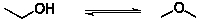 The possible isomerization for ethanol to methyl ether is shown below:      What is  a) the value of the reaction quotient when ?G=0 and  b) will the predominant species be ethanol or methyl ether?