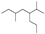 A correct IUPAC name for the following compound is   A)  2,5-Dimethyl-3-propylheptane. B)  3,6-Dimethyl-5-propylheptane. C)  6-Methyl-4-(1-methylethyl) octane. D)  2-Methyl-3-(2-methylbutyl) hexane. E)  3-Methyl-5-(1-methylethyl) octane.