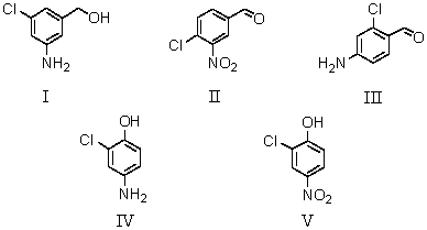 4-amino-2-chlorophenol is   A)  I. B)  II. C)  III. D)  IV. E)  V.