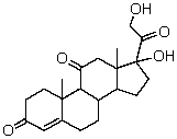 The compound below is an adrenocortical hormone called cortisone. Which functional group is not present in cortisone?   A)  1<sup>o</sup> alcohol B)  2<sup>o</sup> alcohol C)  3<sup>o</sup> alcohol D)  ketone E)  alkene