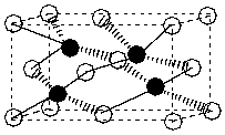 Below is the structure for zinc sulphide. If the zinc atoms (zinc)  are contained within the unit cell and the sulphur atoms (clear)  form a face-centered cubic structure, how many sulphur atoms must be contained within the unit cell to balance the charge?   A)  1 B)  2 C)  3 D)  4 E)  5 