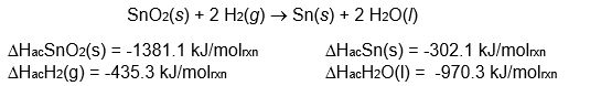 Determine the change in enthalpy for the following reaction:    A)  -3088 kJ/mol<sub>rxn</sub> B)  +544 kJ/mol<sub>rxn</sub> C)  -544 kJ/mol<sub>rxn</sub> D)  +9.0 kJ/mol<sub>rxn</sub> E)  none of these