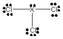 If X is a 3rd row element and XCl<sub>3</sub> has the Lewis structure    X must be: A)  Al B)  Si C)  P D)  S E)  Cl