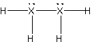 What is element X in the following Lewis structure?    A)  B B)  C C)  N D)  O E)  F