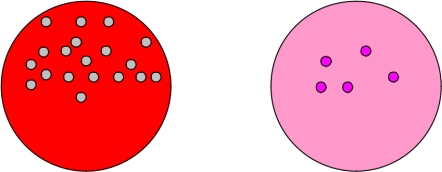 <strong>A catheterized urine was processed and the resulting culture sheep blood and MacConkey agar plates are provided. How do you account for the difference in the colony counts between the two agar plates?    </strong> A) The urine loop used to inoculate the blood agar was inserted into the urine at a 90° angle. B) The urine sat at room temperature prior to processing, allowing the organisms to multiply. C) The urine loop was not redipped into the urine prior to inoculation of the MacConkey agar. D) Two different sizes of calibrated loops were used for inoculation. <div style=padding-top: 35px> 
