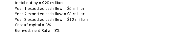 Consider the following project:   If the cash flows are received uniformly throughout the year, the discounted payback period for this project is closest to: A)  2 years B)  2 years and 5 months C)  2 years and 6 months D)  2 years and 7 months E)  3 years