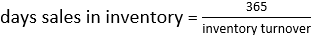 Inventory turnover is related to the days sales in inventory such that: A)    B)    C)   