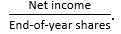 <strong>Basic earnings per share is best described as</strong> A) B) C)