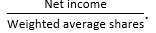<strong>Basic earnings per share is best described as</strong> A) B) C)