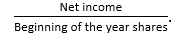 <strong>Basic earnings per share is best described as</strong> A) B) C)